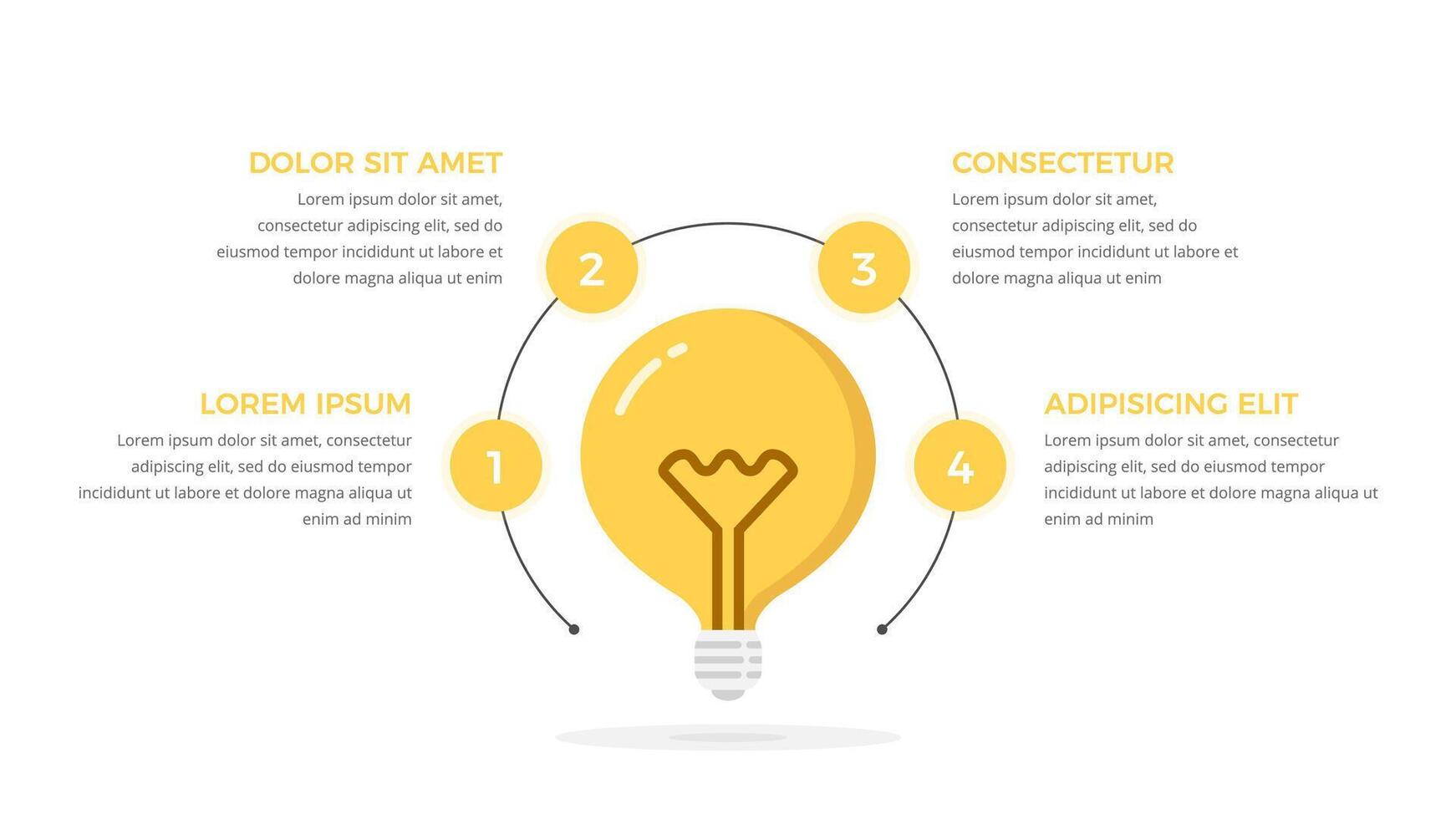 Education Infographics with Bulb vector