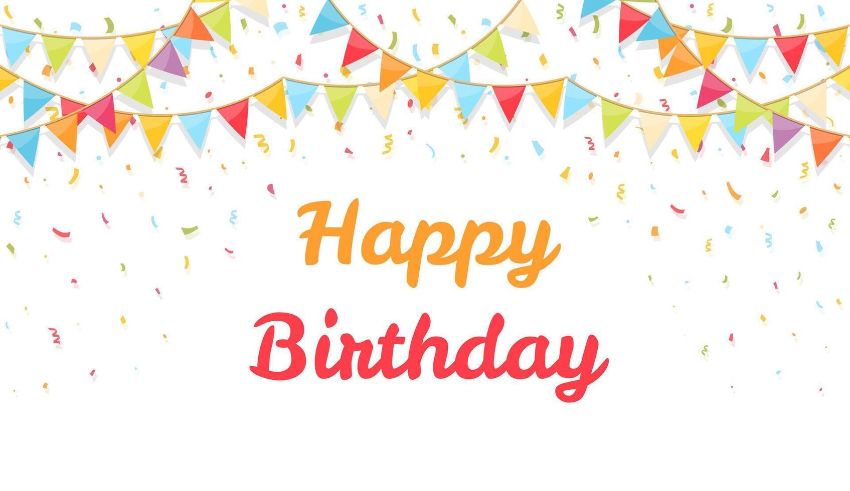 Background with Bunting and Confetti vector