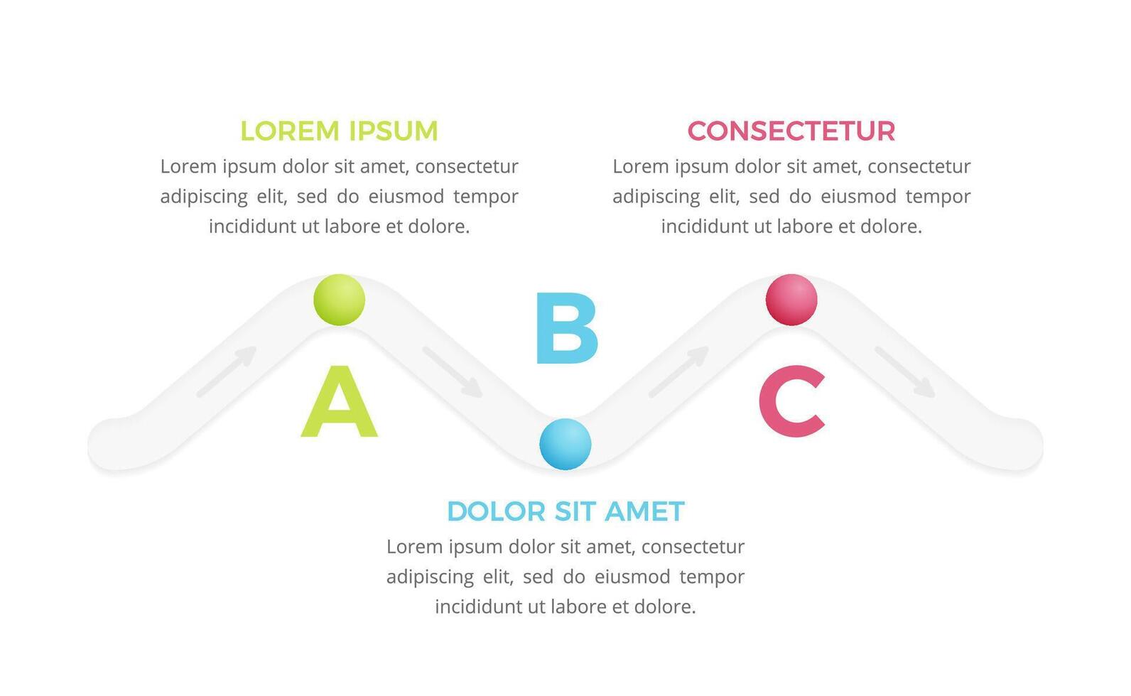 Infographic Template with 3 Options vector