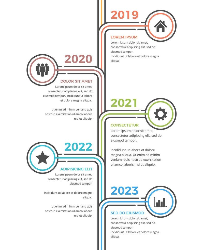 Timeline Infographics Template vector