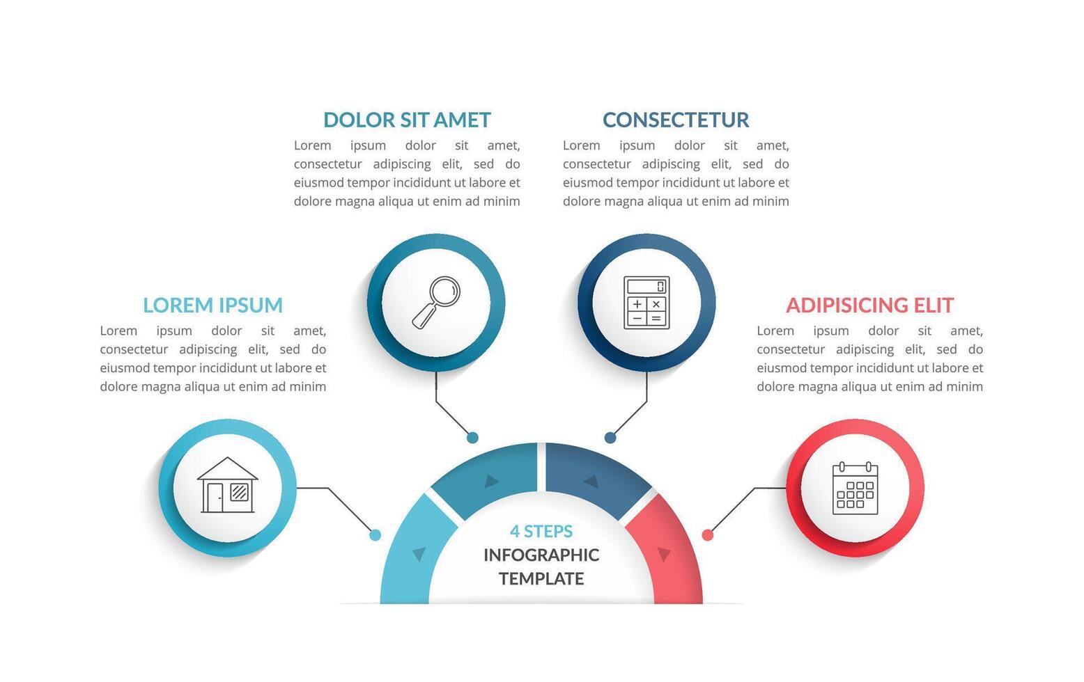 Process Infographics - 4 Steps vector