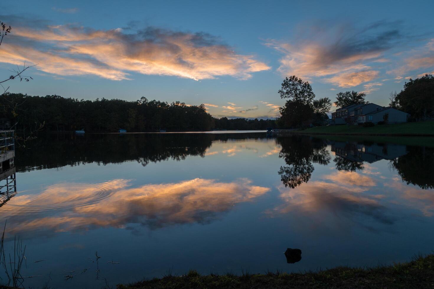 Sunset at the lake photo