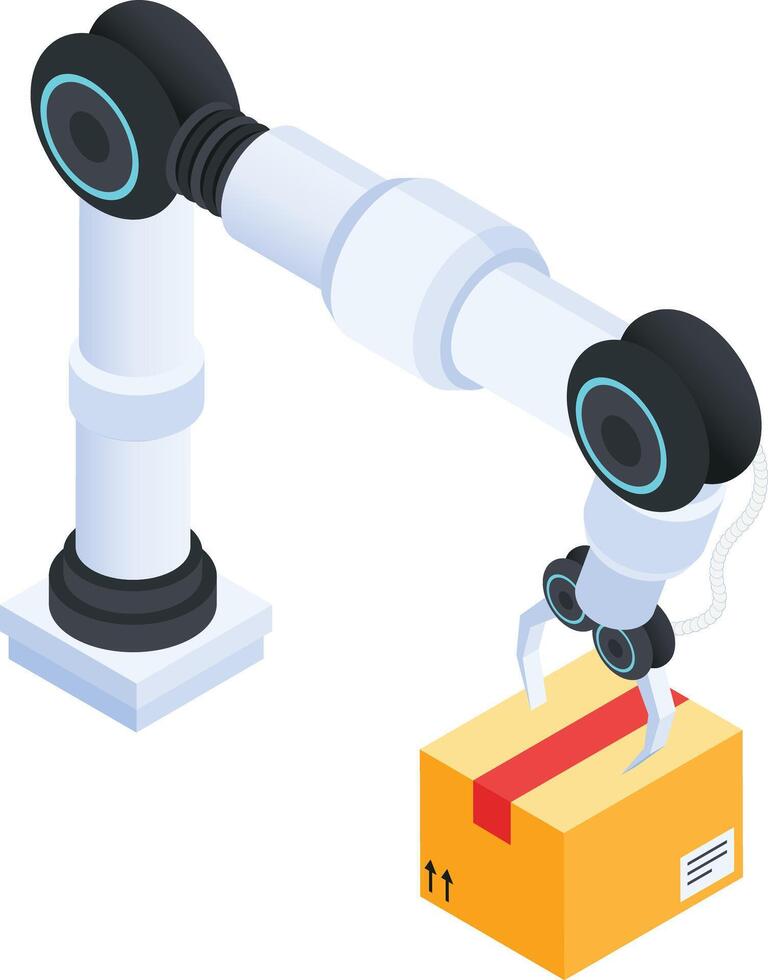 Robotic Arm Handling Package vector