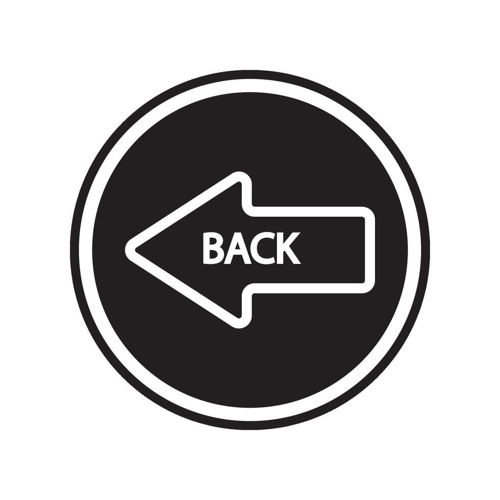 back icon illustration design template vector