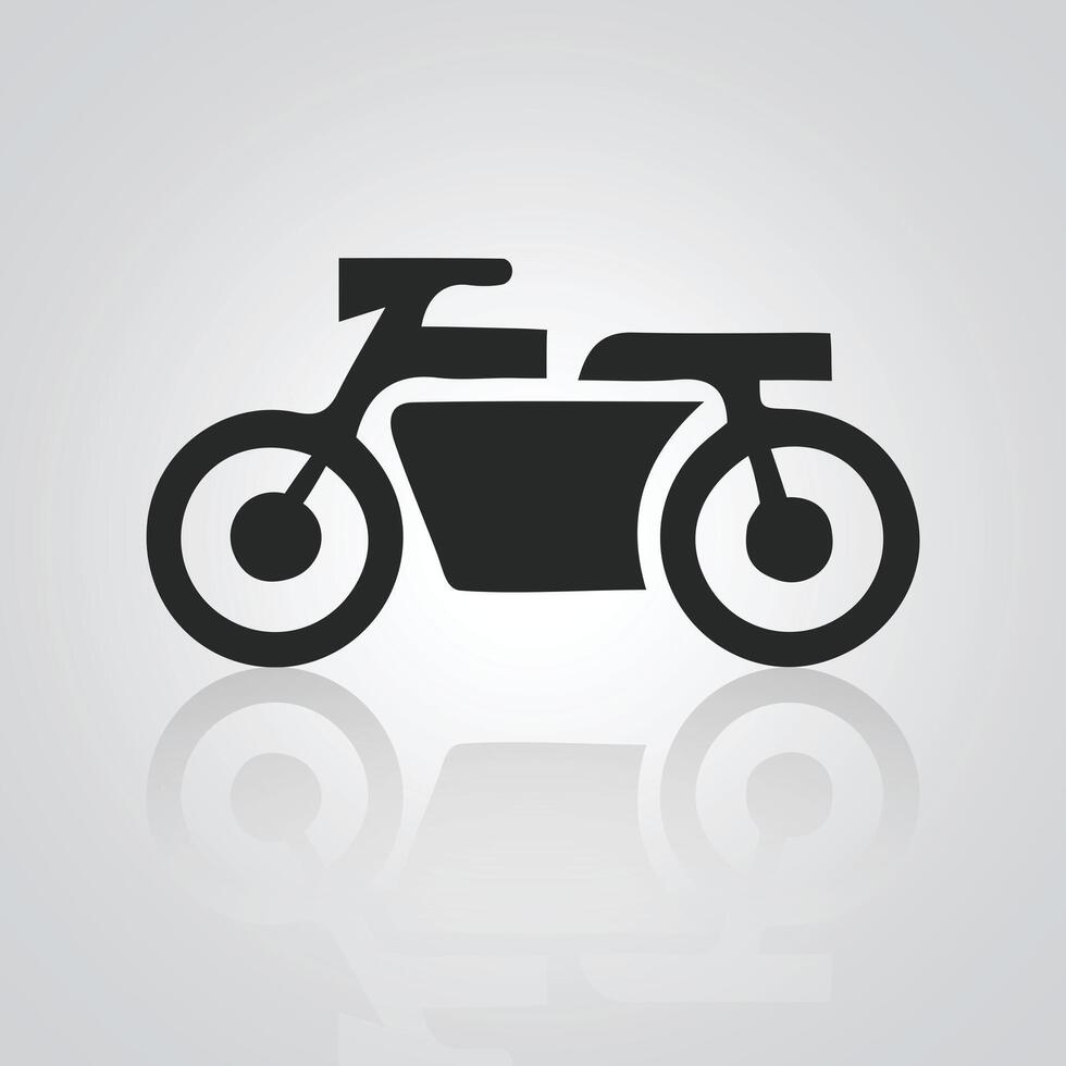 Motorcycle icons, motorcycles, unique icons, and a bike logo with a silver background, illustration vector