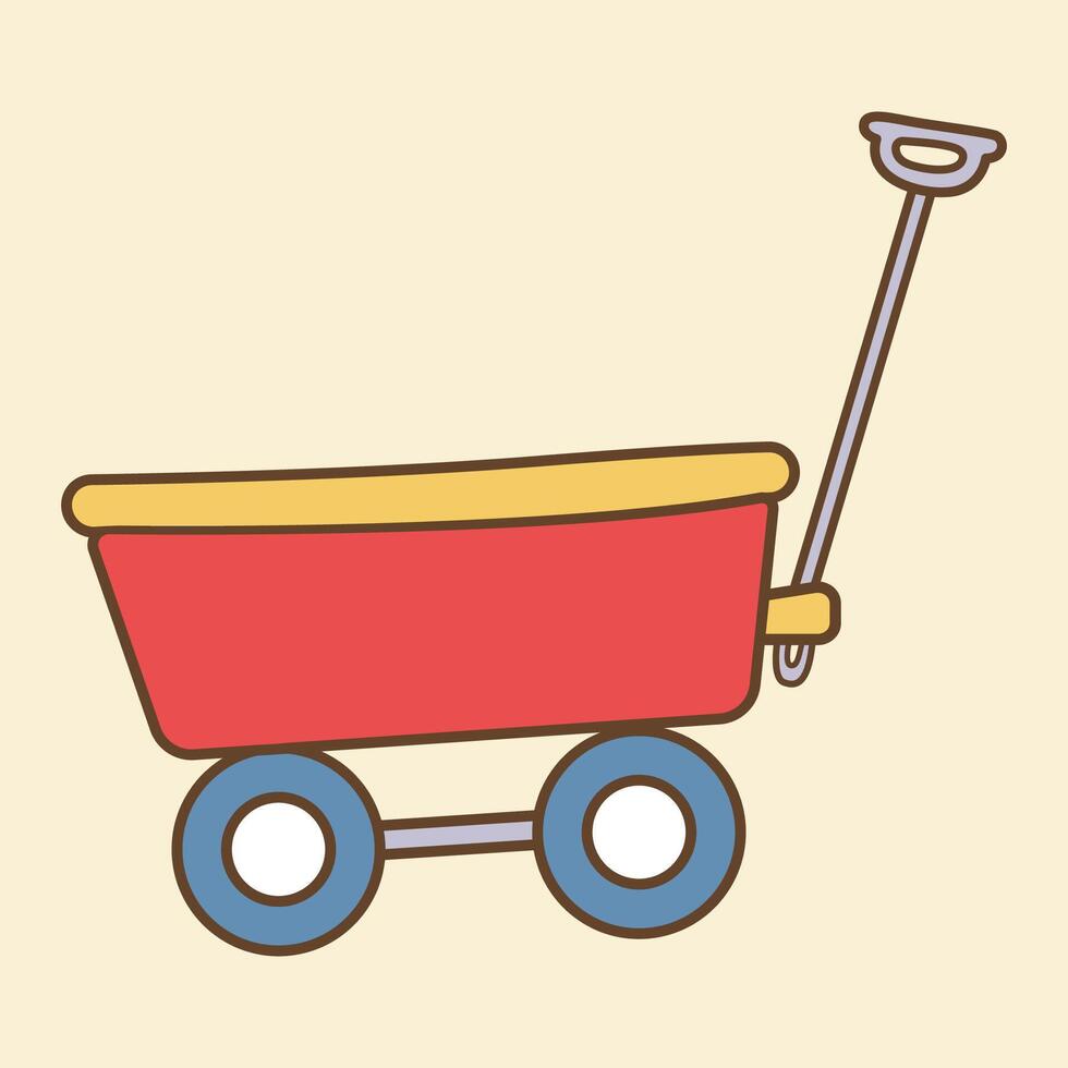 Wagon Flat Design clipart vector
