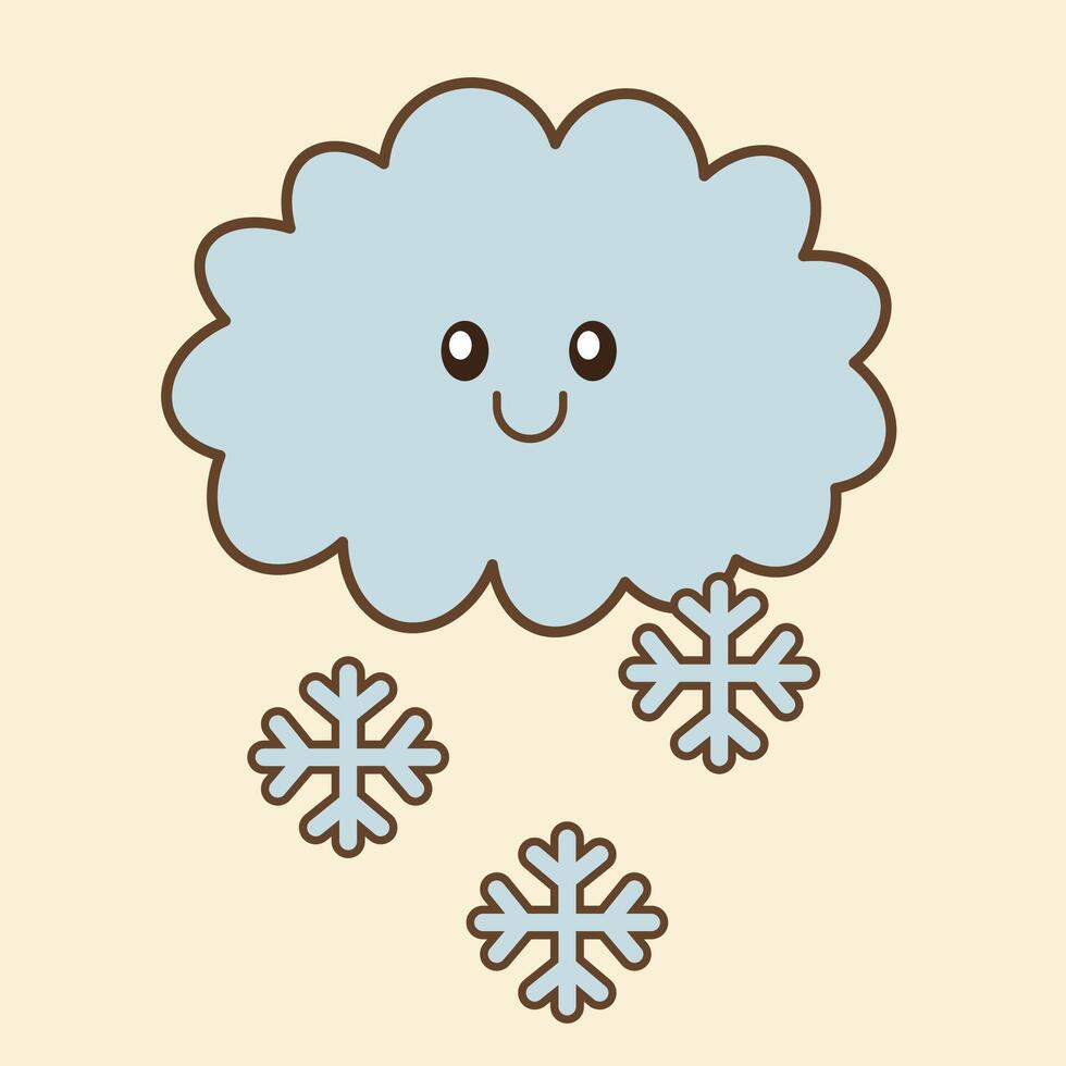 Snow Flat Design Clipart vector
