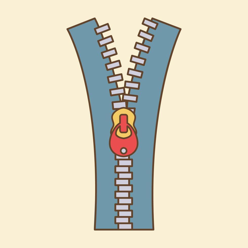 Zipper Flat Design clipart vector