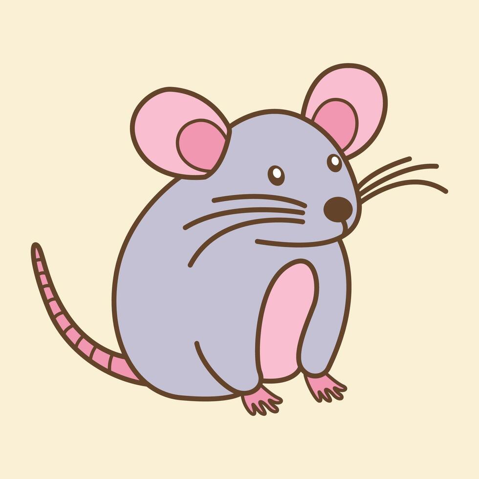 Rat Flat Design Clipart vector