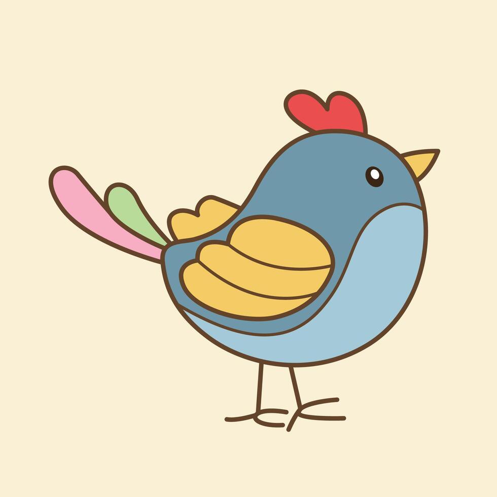 Bird Flat Design Clipart vector