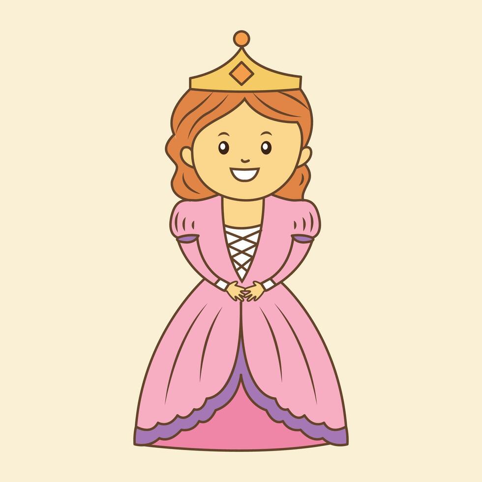 Princess Flat Design Clipart vector