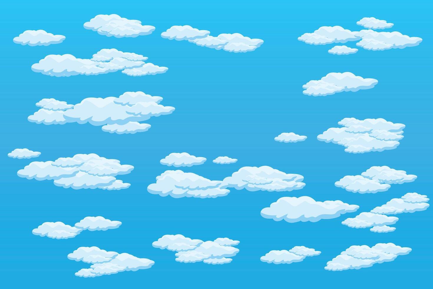Cloud sky scene background simple cloud illustration template design vector
