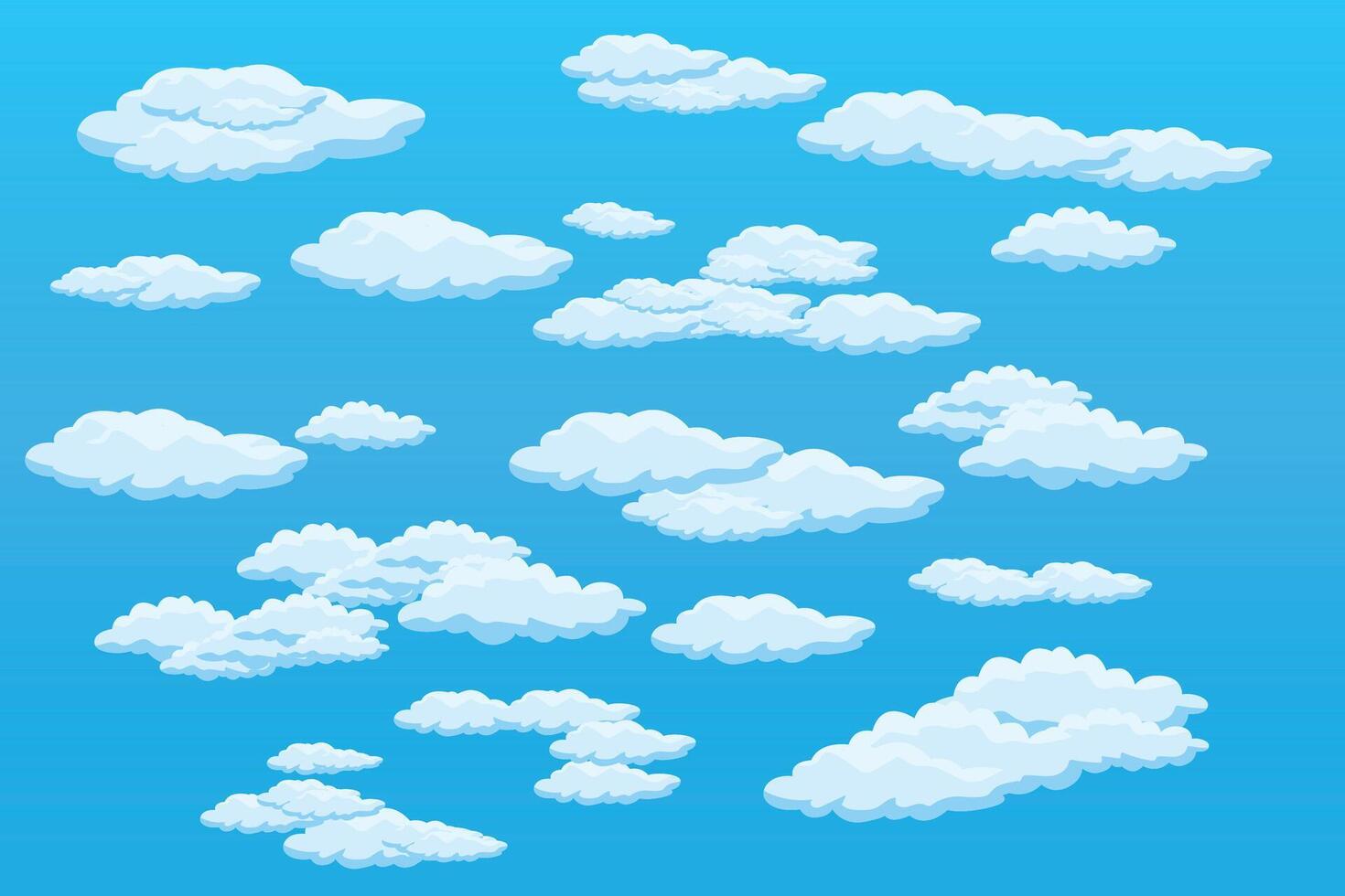 Cloud sky scene background simple cloud illustration template design vector