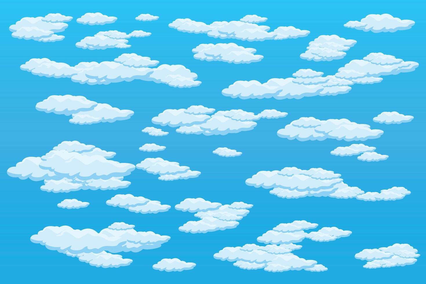 Cloud sky scene background simple cloud illustration template design vector