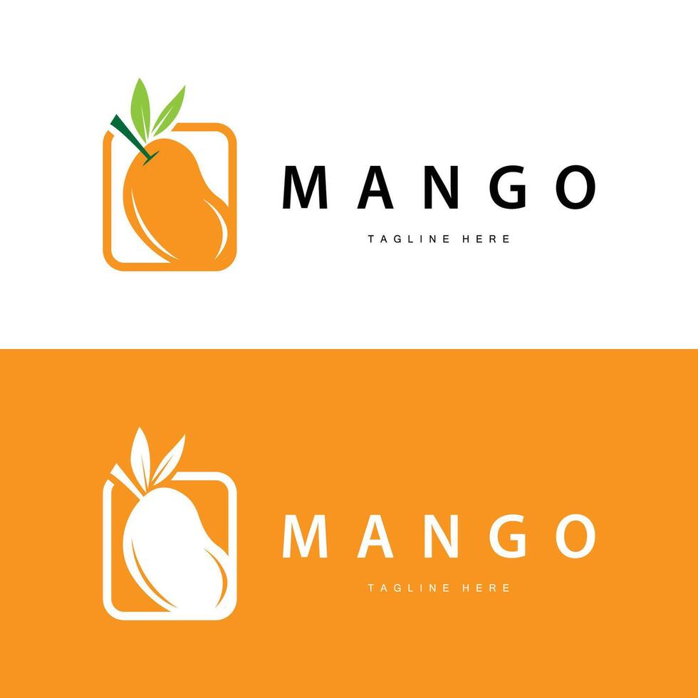 Fresh mango graphic design illustration template fruit garden plant mango logo vector