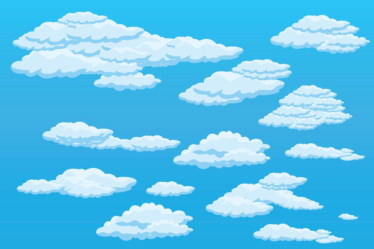 Cloud sky scene background simple cloud illustration template design vector