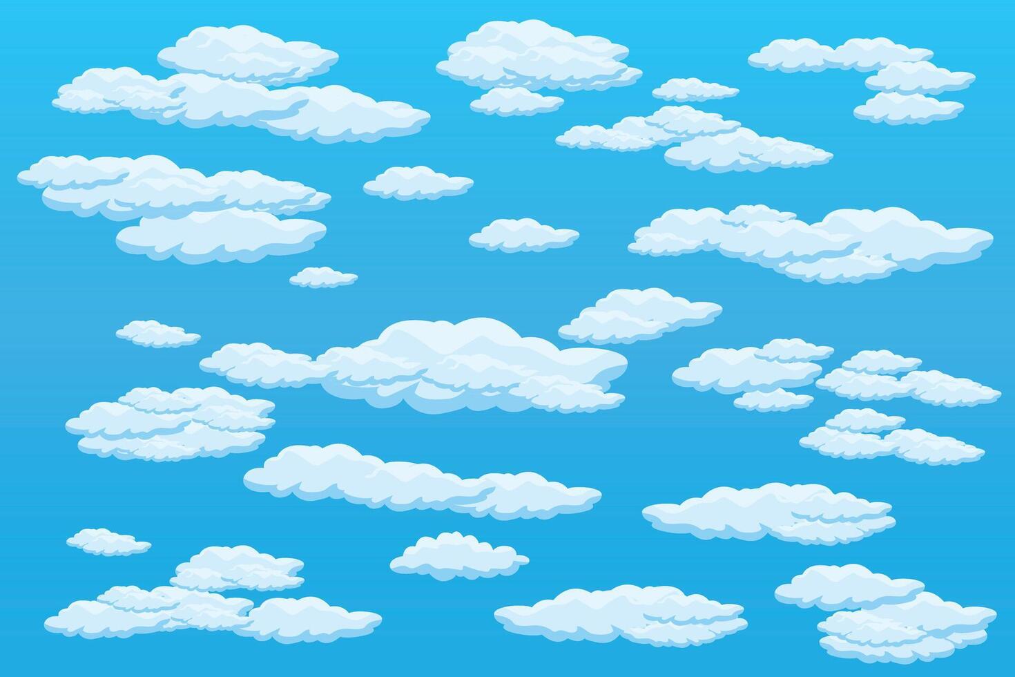 Cloud sky scene background simple cloud illustration template design vector