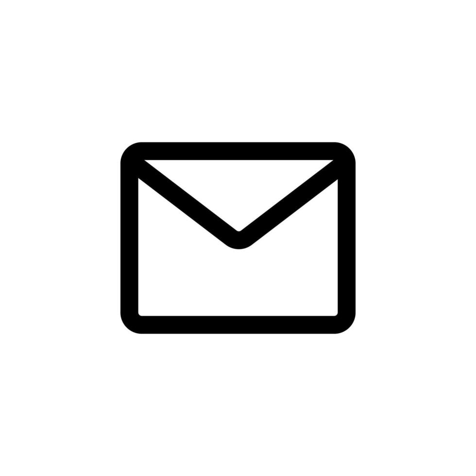 Email icon, unread, outline vector