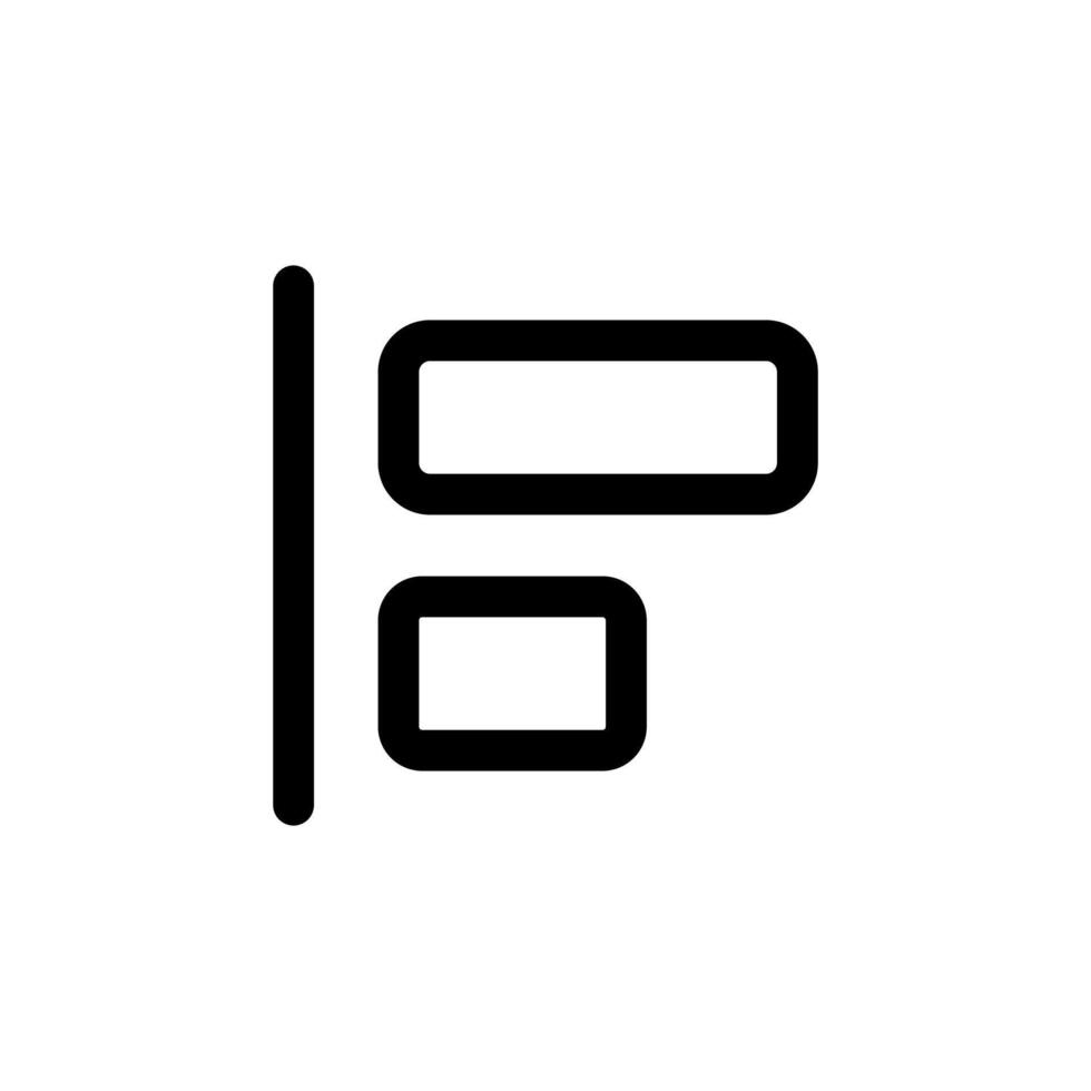 Align vertical left vector