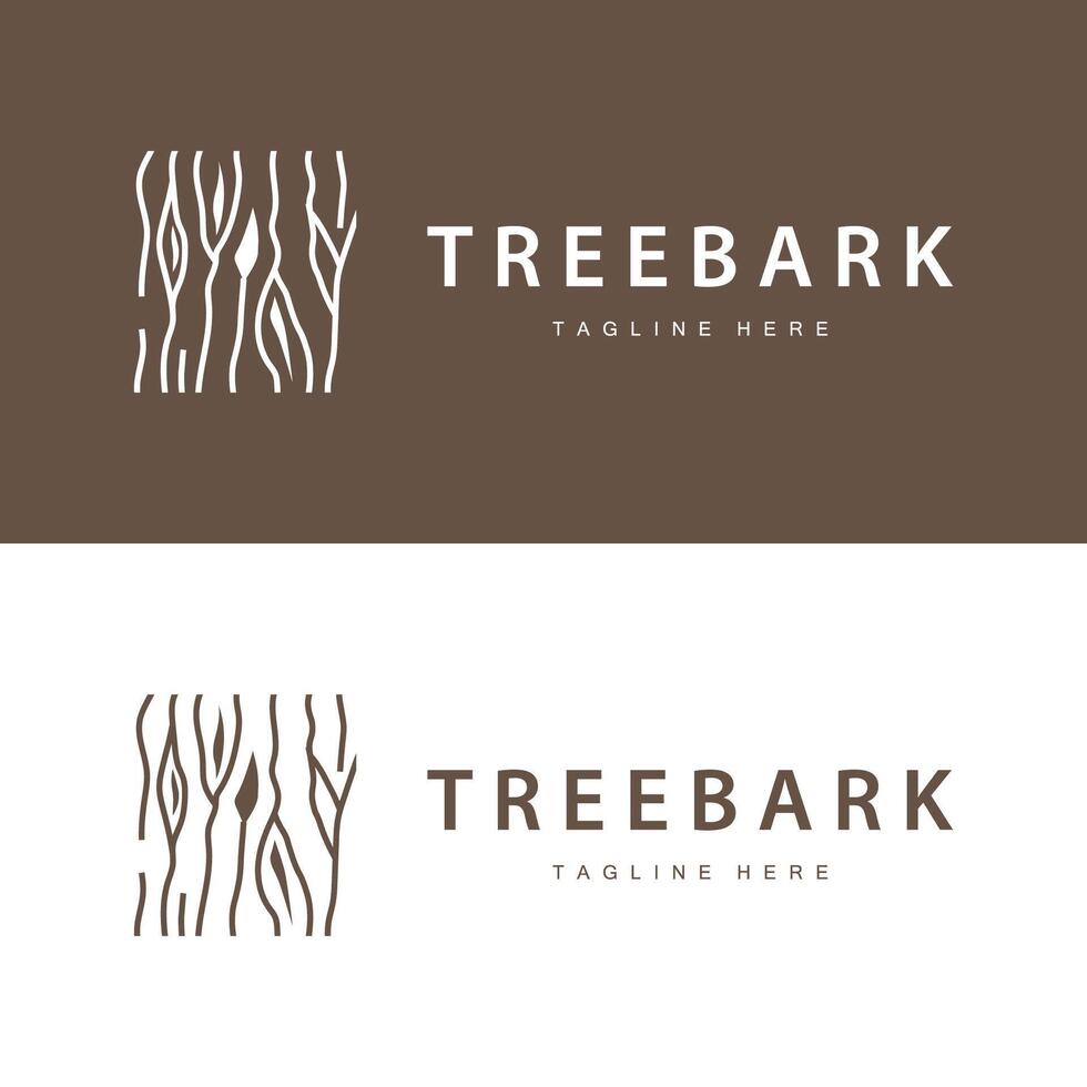 Wood logo design structure layers forest tree bark template vector
