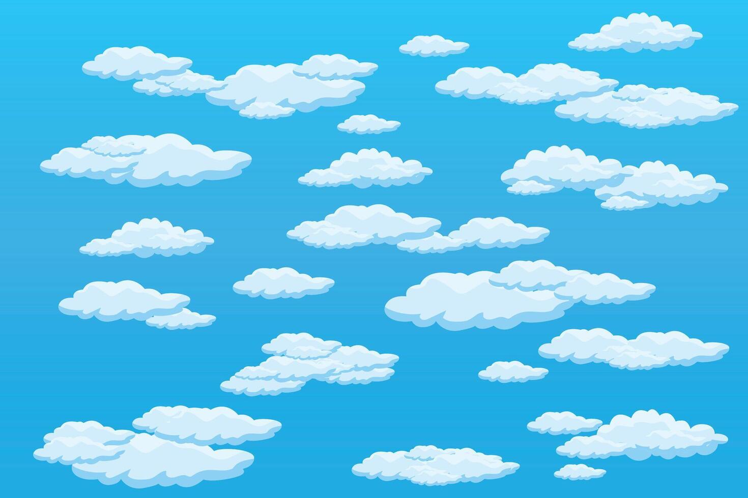 Cloud sky scene background simple cloud illustration template design vector