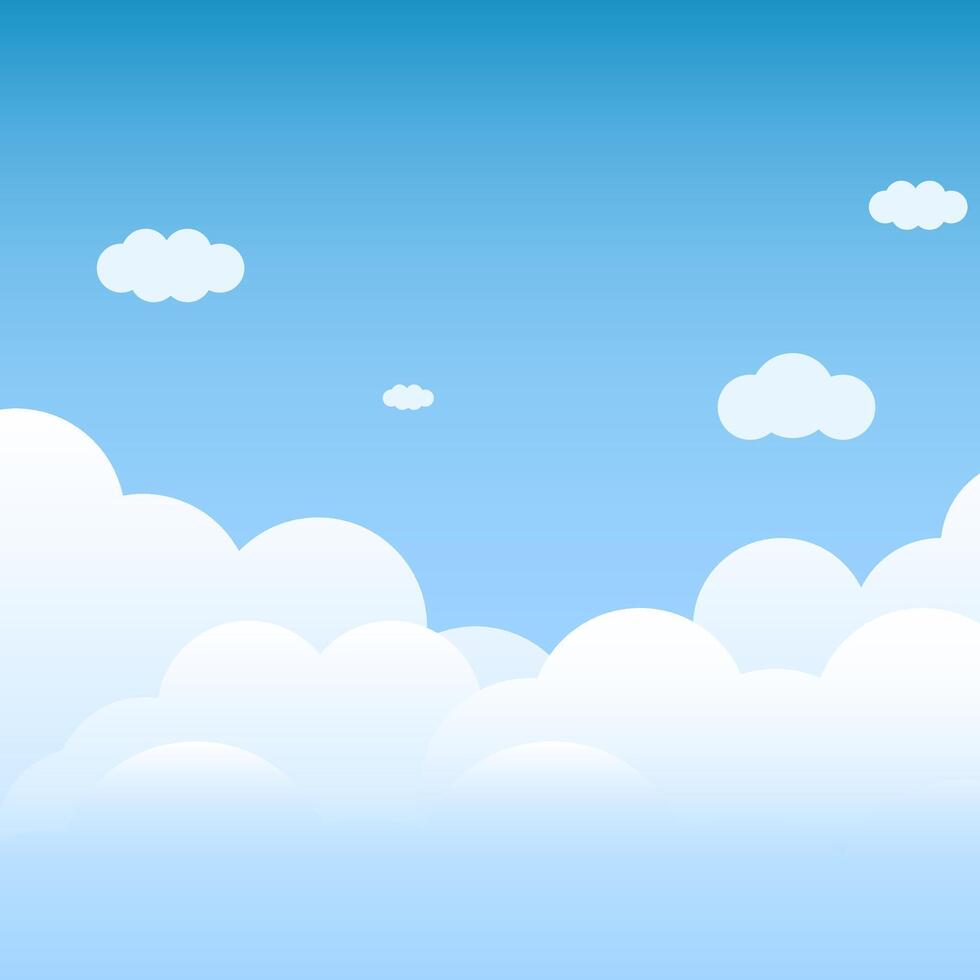 clouds with blue sky background vector