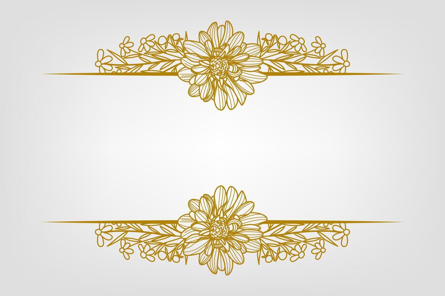 The Blooms Greenery Floral Foliage Ornament Corner Text Separator Elegance Frame for Invitations vector