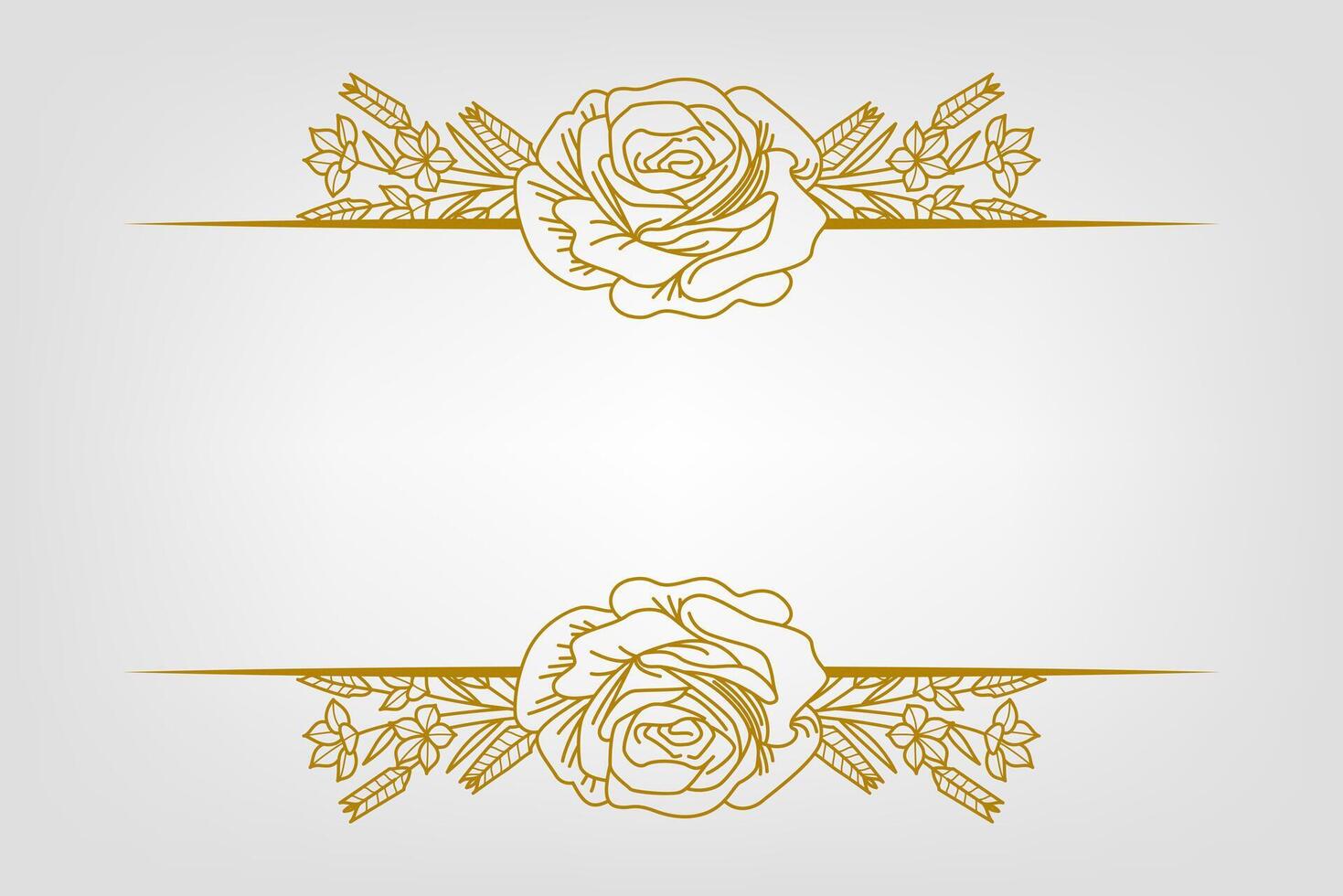 The Blooms Greenery Floral Foliage Ornament Corner Text Separator Elegance Frame for Invitations vector