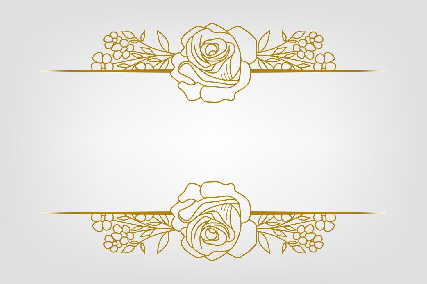 The Blooms Greenery Floral Foliage Ornament Corner Text Separator Elegance Frame for Invitations vector