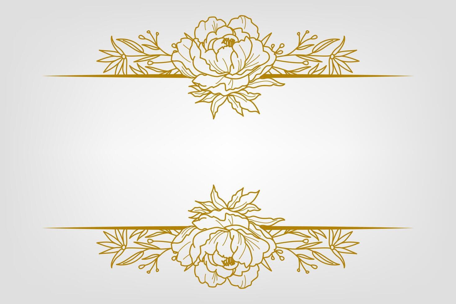 The Blooms Greenery Floral Foliage Ornament Corner Text Separator Elegance Frame for Invitations vector