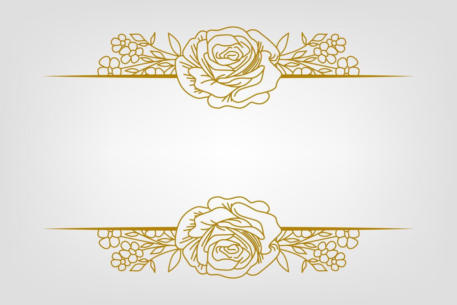 The Blooms Greenery Floral Foliage Ornament Corner Text Separator Elegance Frame for Invitations vector
