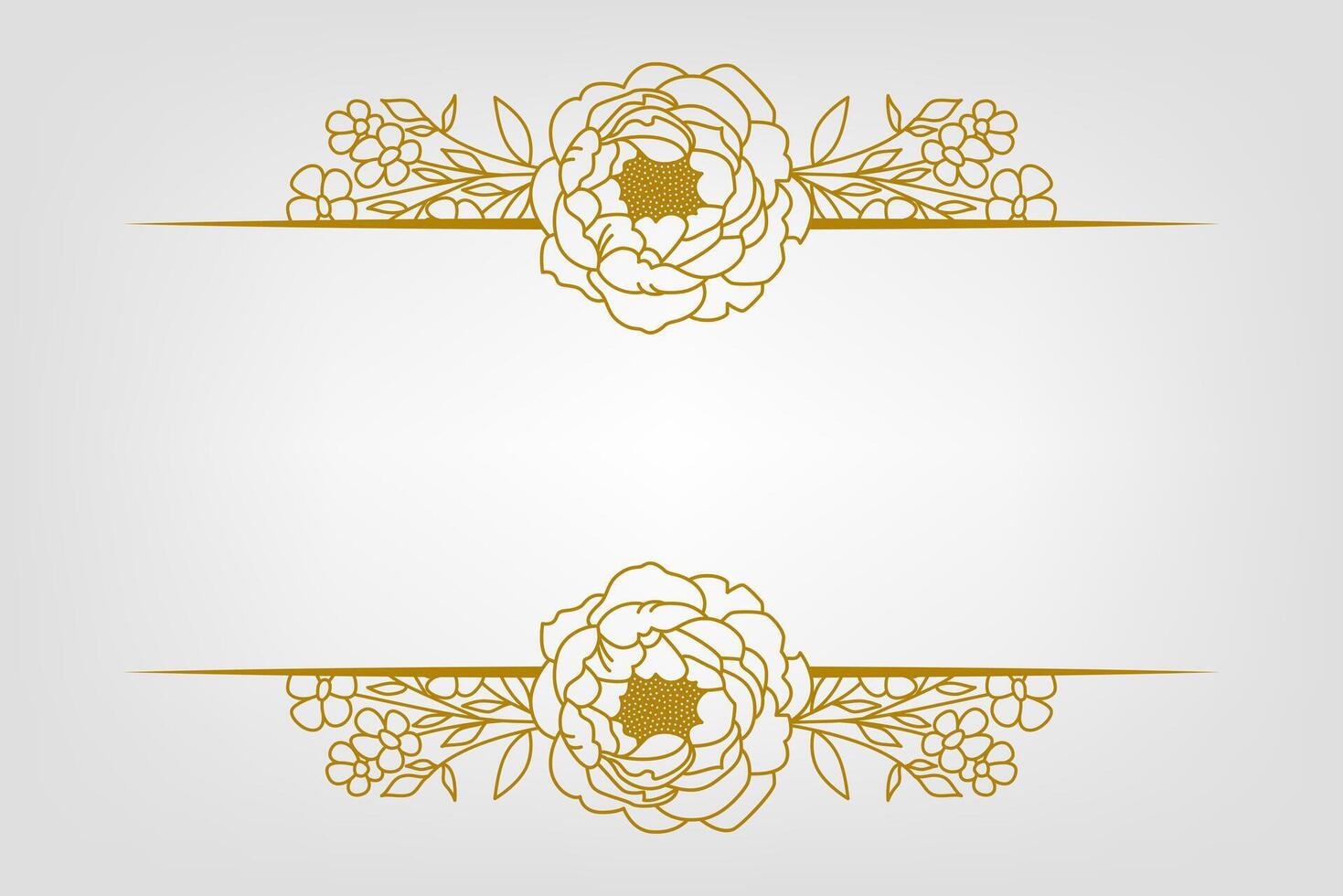 The Blooms Greenery Floral Foliage Ornament Corner Text Separator Elegance Frame for Invitations vector