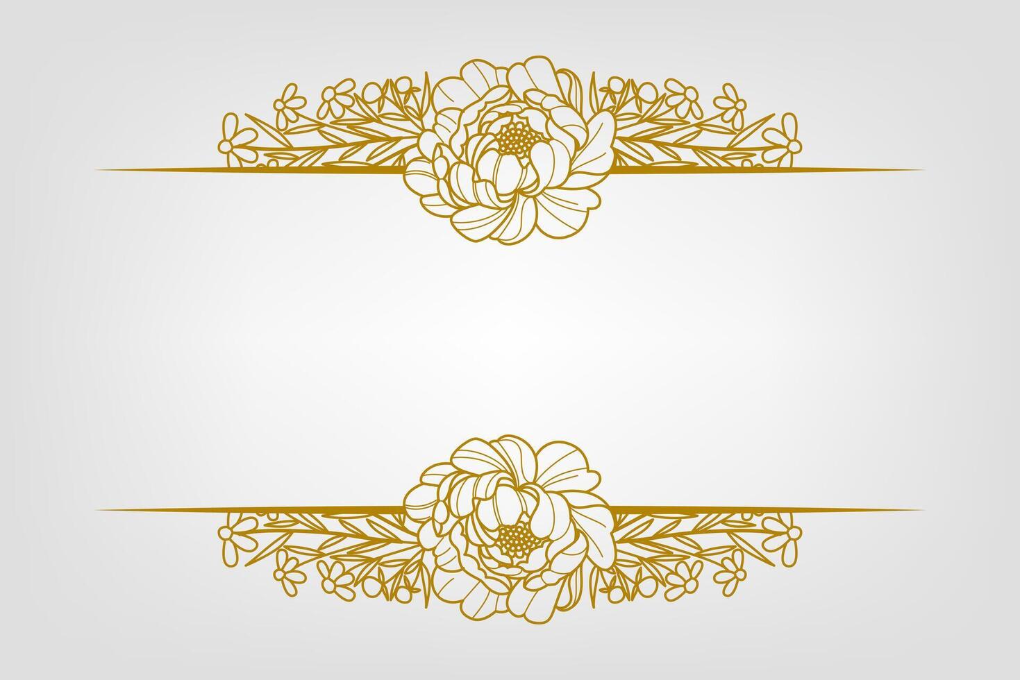 The Blooms Greenery Floral Foliage Ornament Corner Text Separator Elegance Frame for Invitations vector