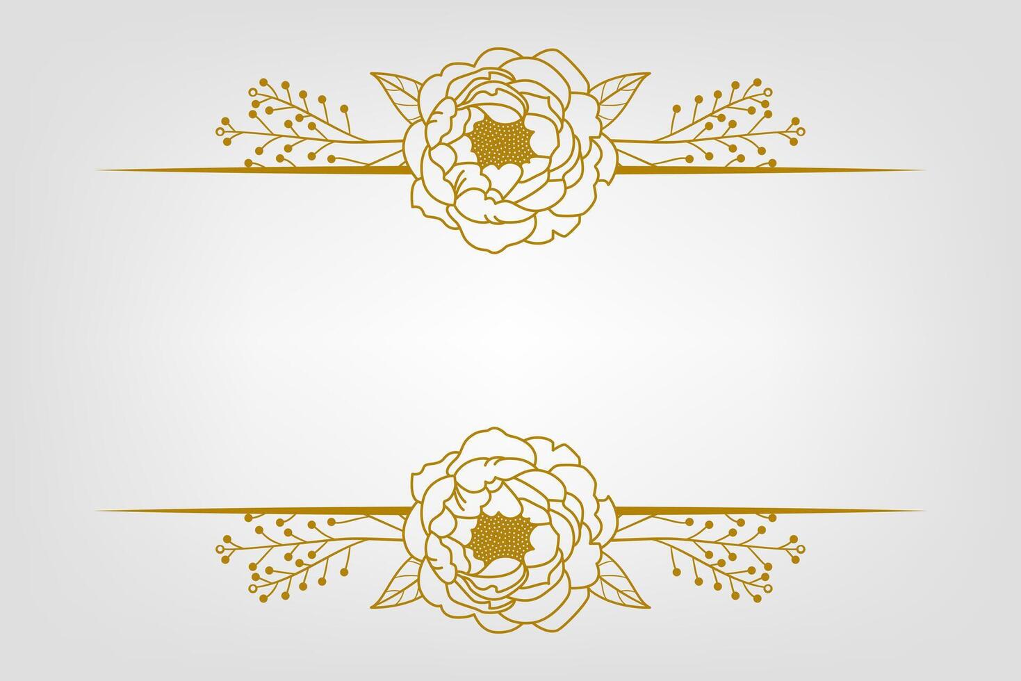 The Blooms Greenery Floral Foliage Ornament Corner Text Separator Elegance Frame for Invitations vector