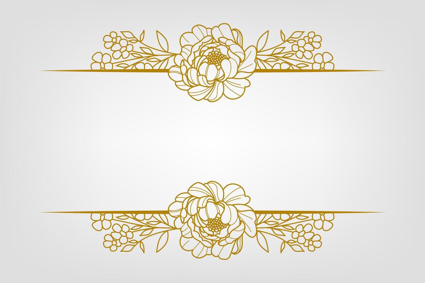The Blooms Greenery Floral Foliage Ornament Corner Text Separator Elegance Frame for Invitations vector