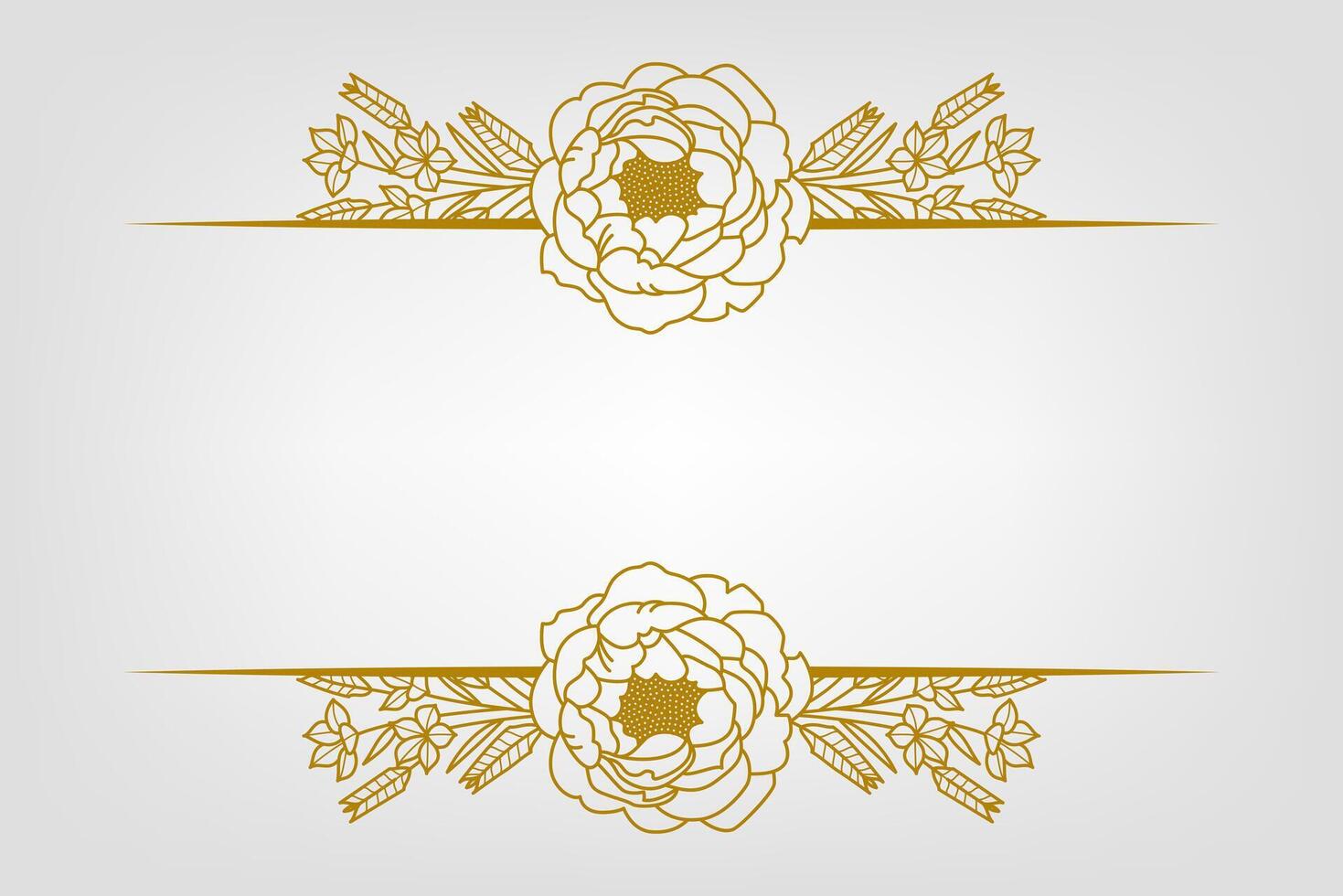 The Blooms Greenery Floral Foliage Ornament Corner Text Separator Elegance Frame for Invitations vector
