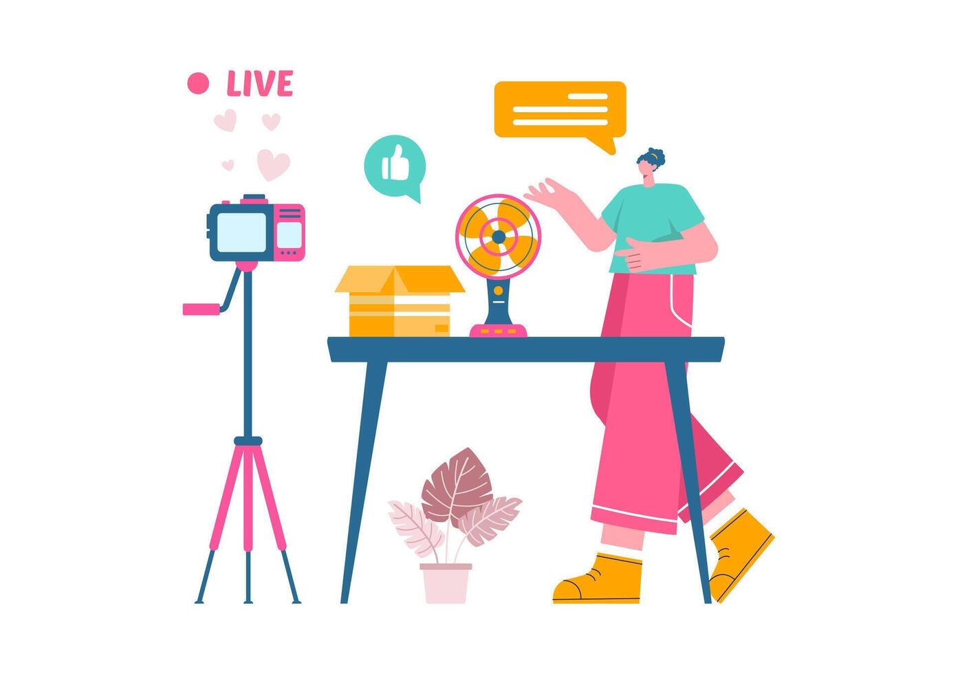 Electronics Review Illustration with Customer Ratings on Quality of Service or Application and Providing Feedback in a Flat Cartoon Background vector