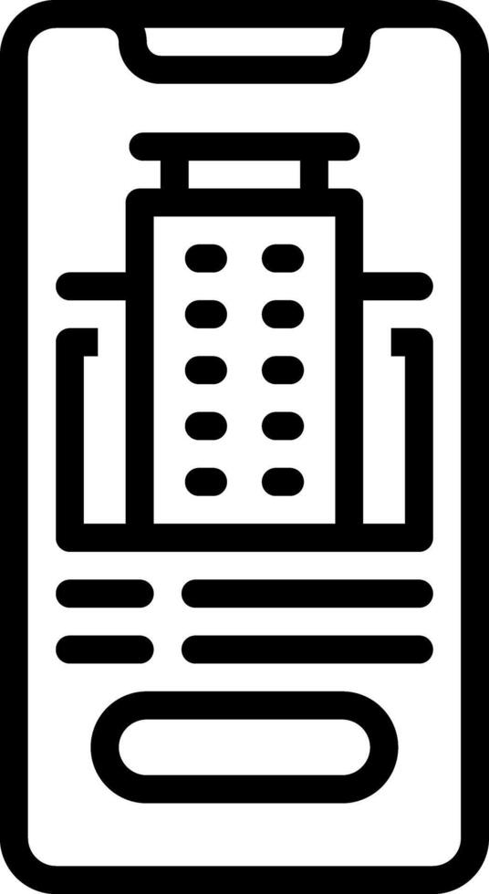 Black line icon for booking vector