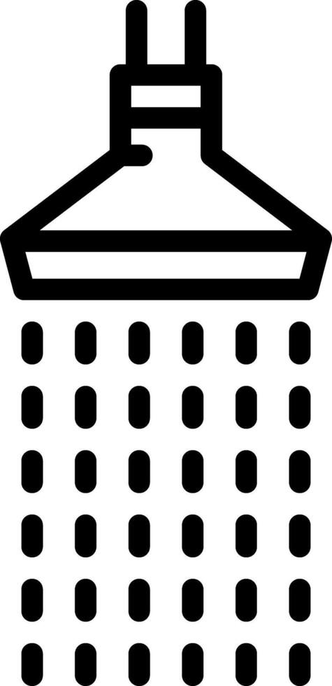 Black line icon for shower vector