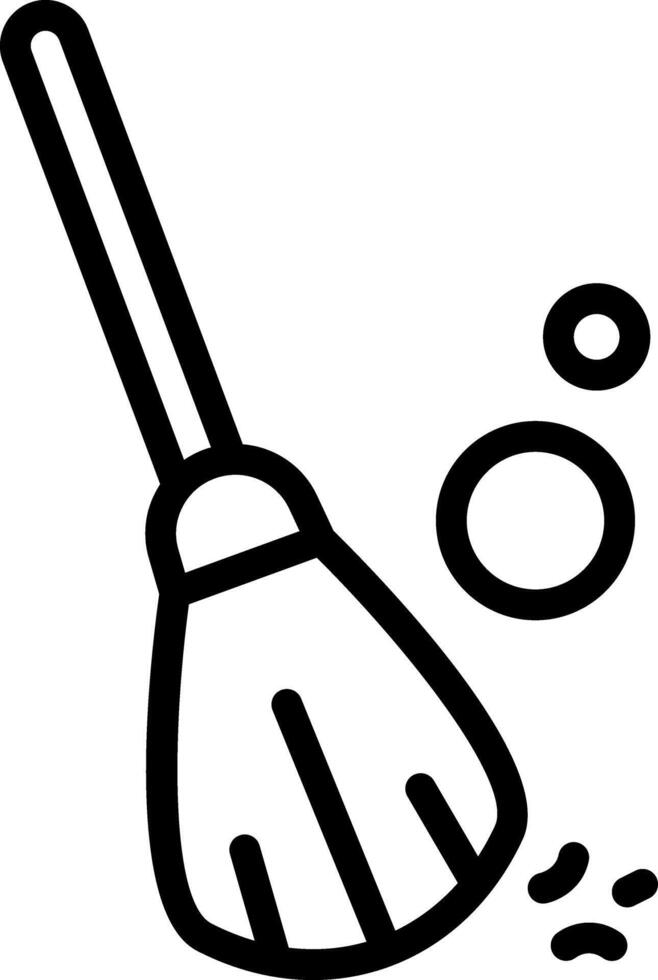 Black line icon for sweep vector