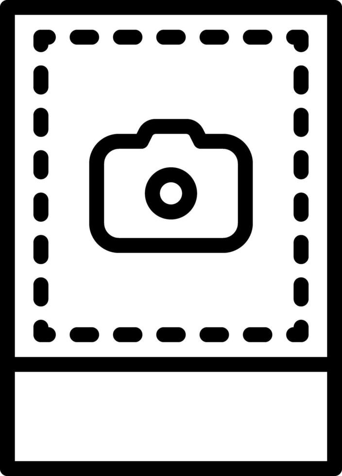 Black line icon for picture vector
