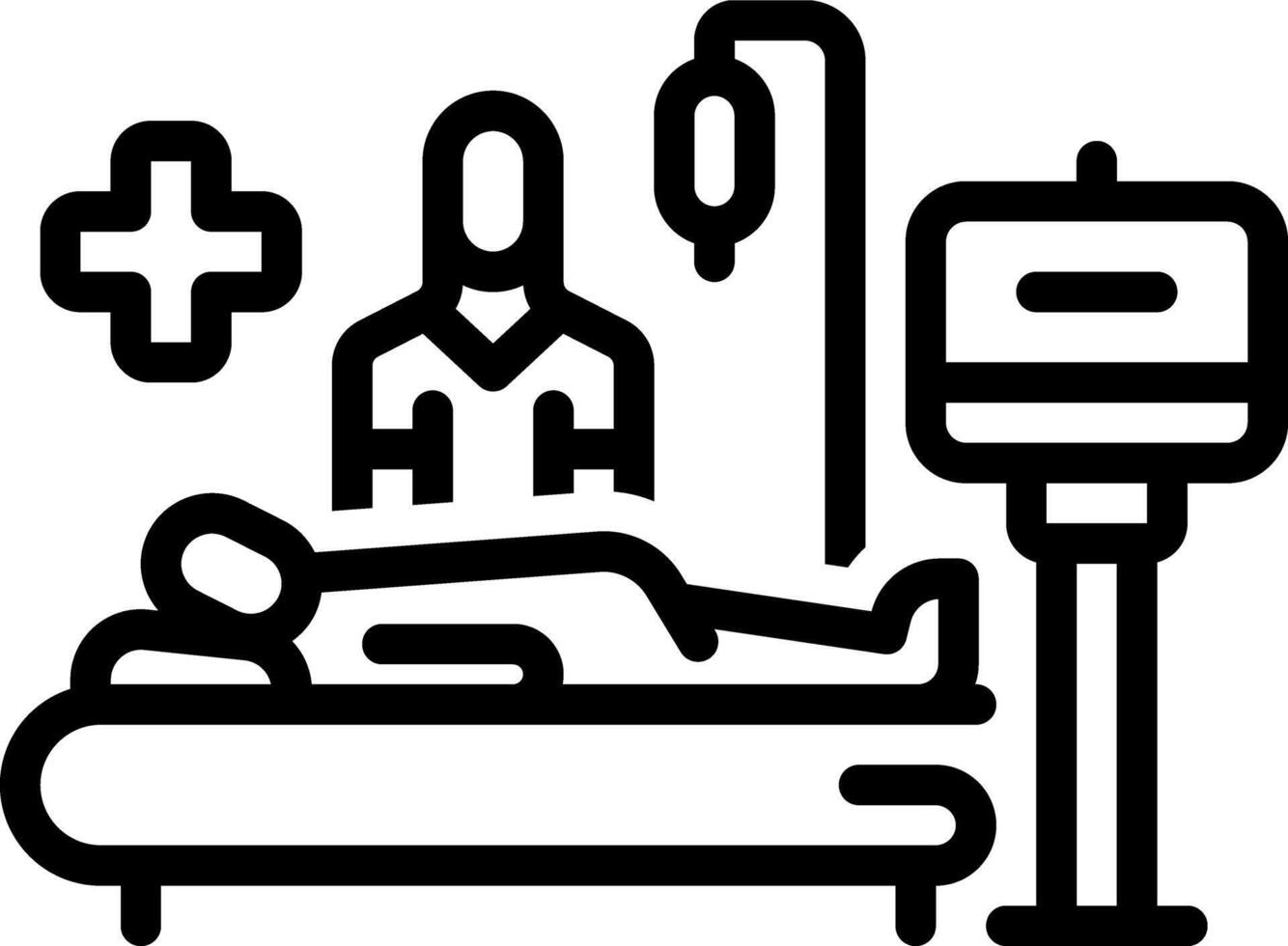 Black line icon for post care vector