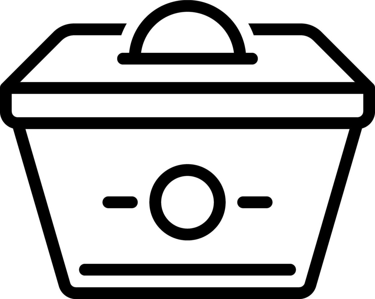 Black line icon for donation box vector