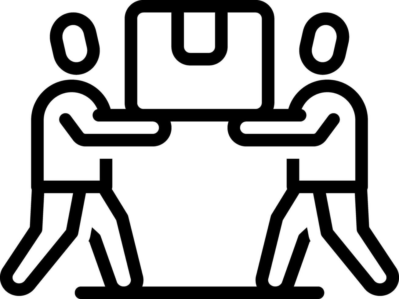 Black line icon for assistance vector