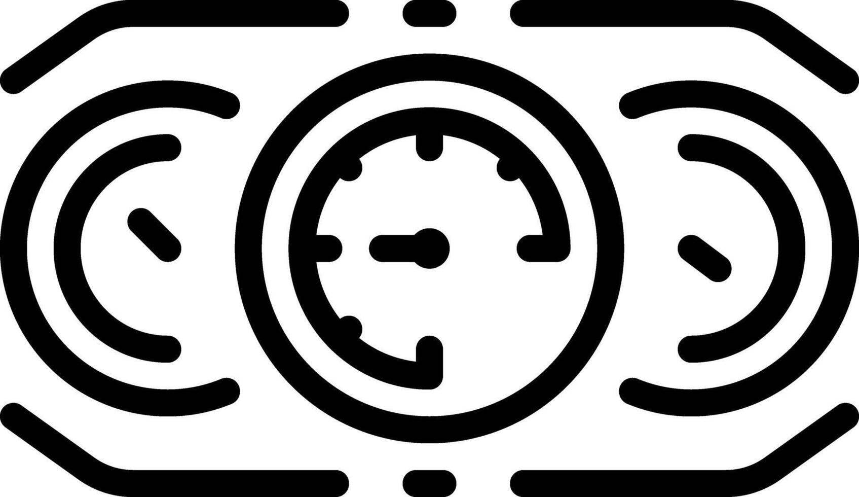 Black line icon for gauge vector