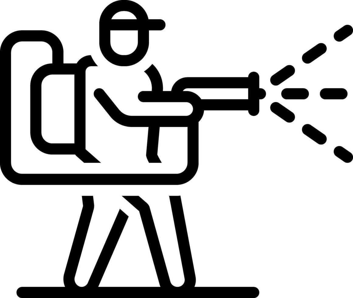 Black line icon for disinfection vector