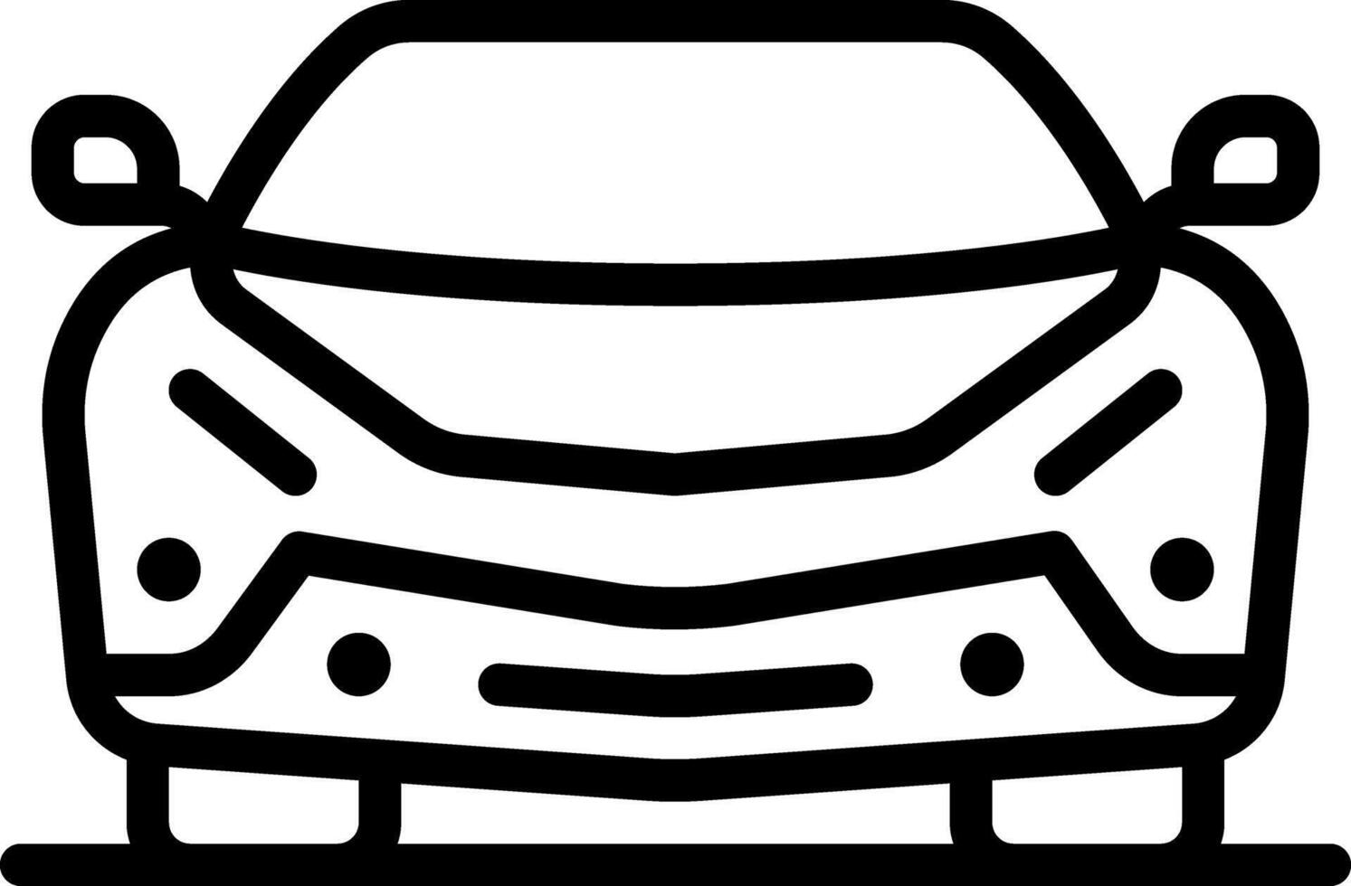 Black line icon for vehicle vector