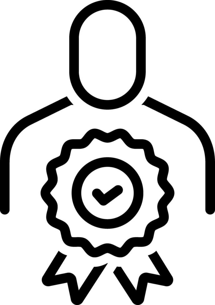 Black line icon for credibility vector