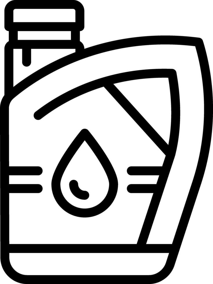 Black line icon for oil canister vector