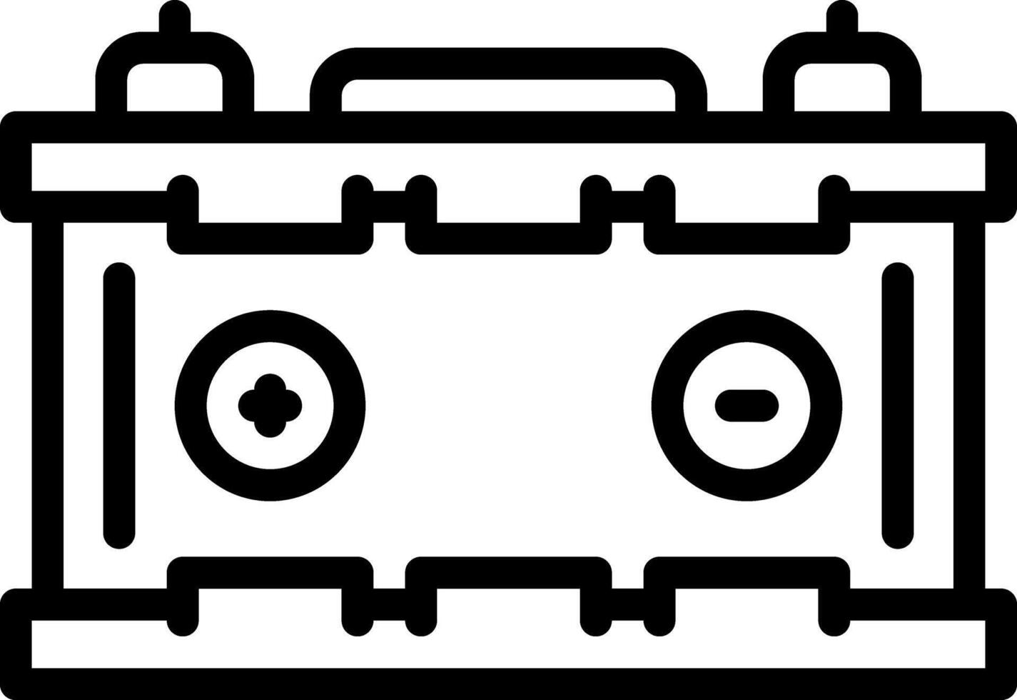 Black line icon for battery vector